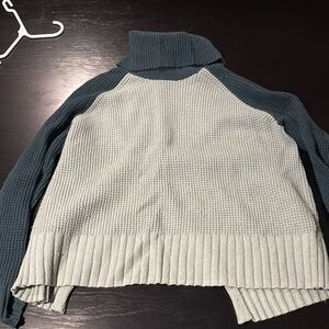 Madewell Colorblock turtleneck open back size small